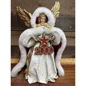 Clothtique Possible Dreams The Millennium Angel Tree Topper Musical Lighted